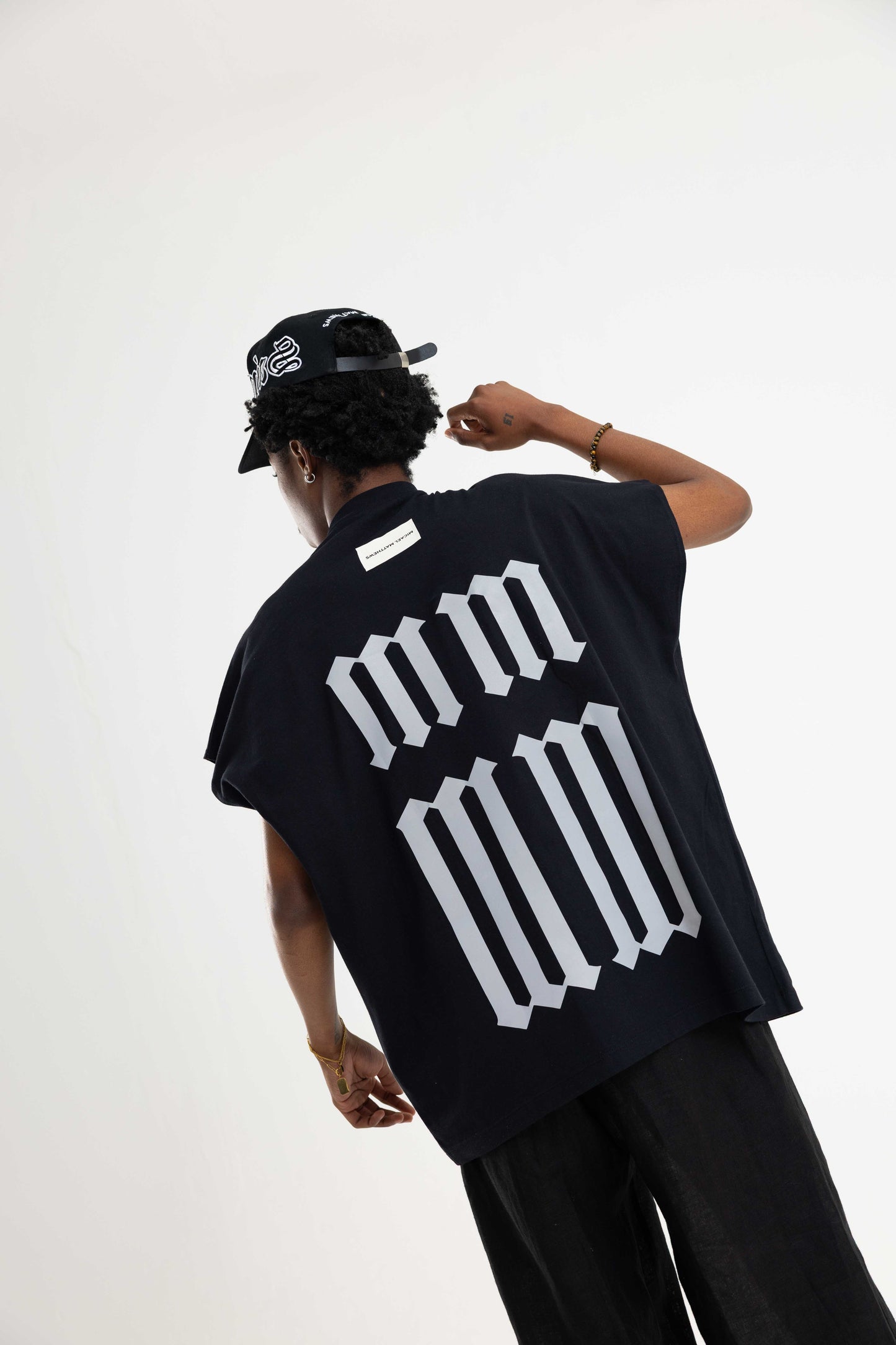 Black ‘SAINT MM’ Sleeveless Tee