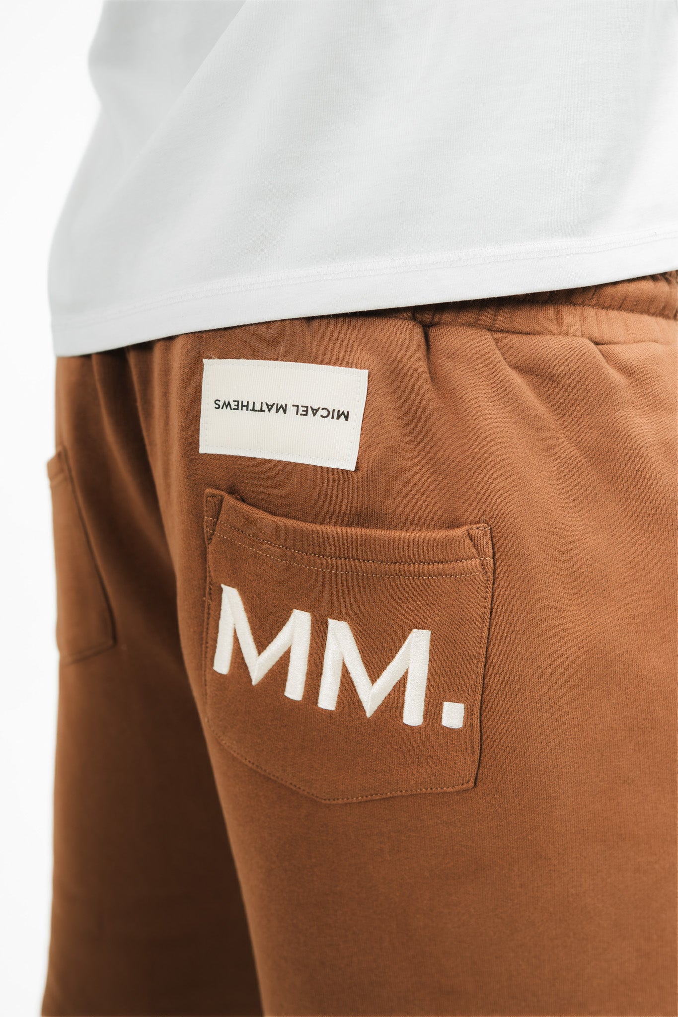 Brown Signature ‘MM.’ Shorts