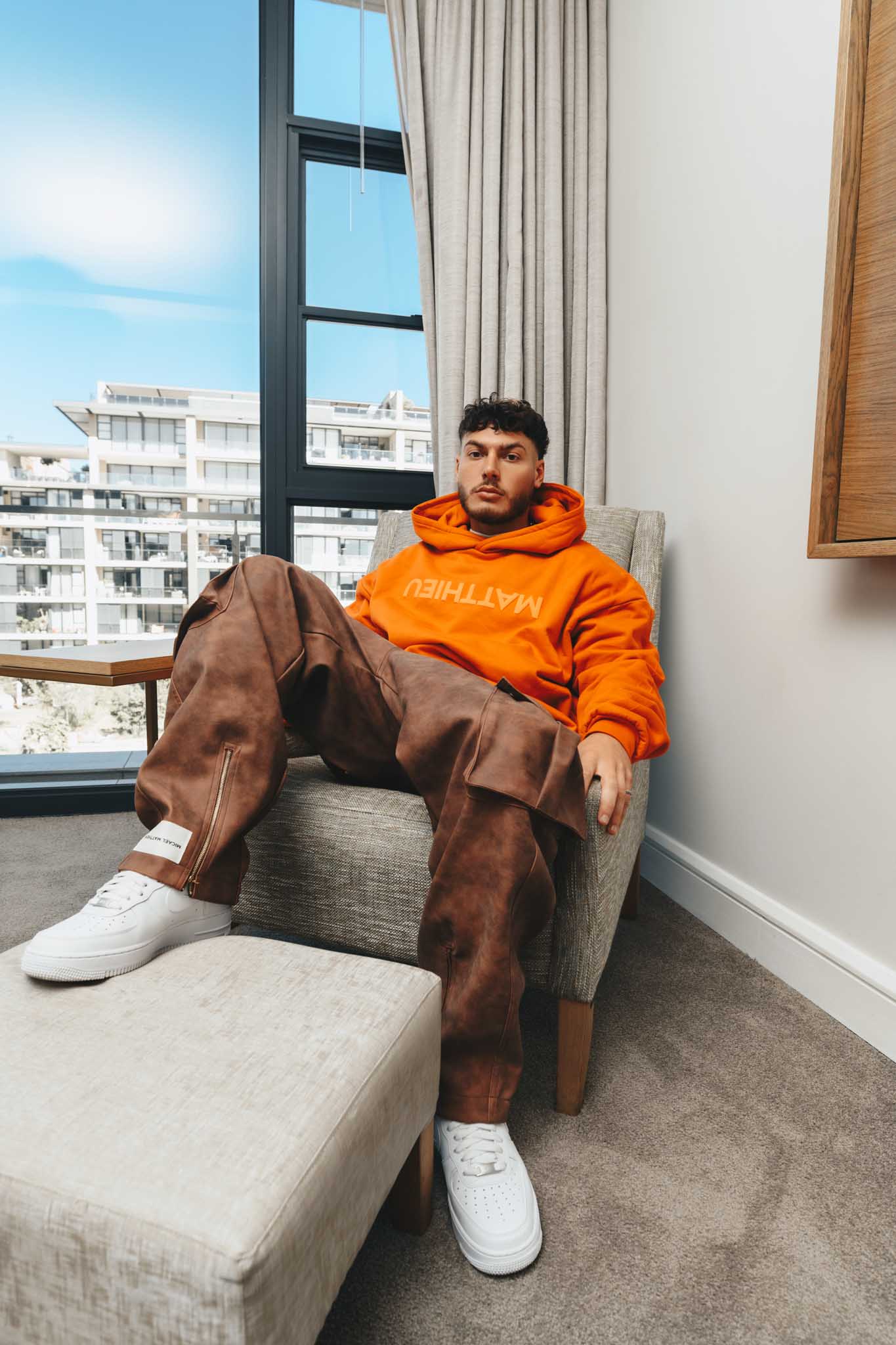 Scorched Orange ‘MATTHIEU’ Hoodie