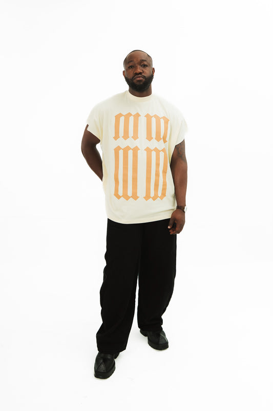 Cream ‘SAINT MM’ Sleeveless Tee