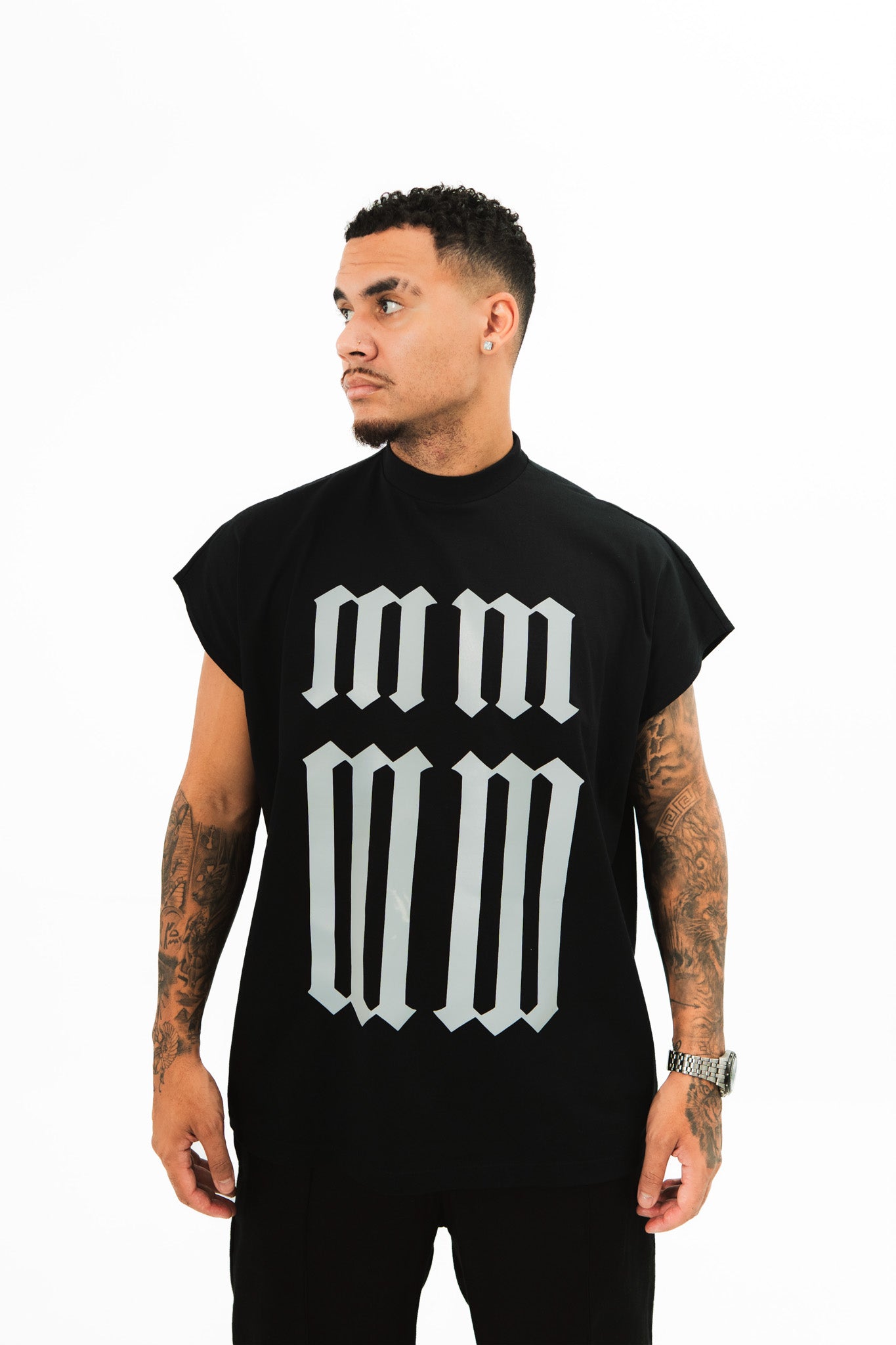 Black ‘SAINT MM’ Sleeveless Tee