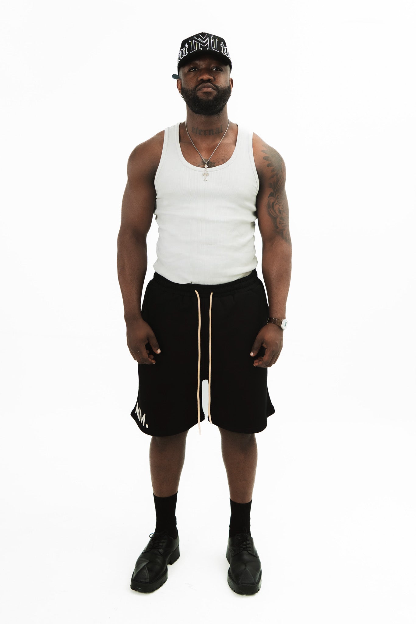 ⁠Black Signature ‘MM.’ Shorts