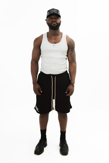 ⁠Black Signature ‘MM.’ Shorts