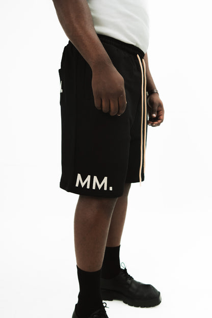⁠Black Signature ‘MM.’ Shorts