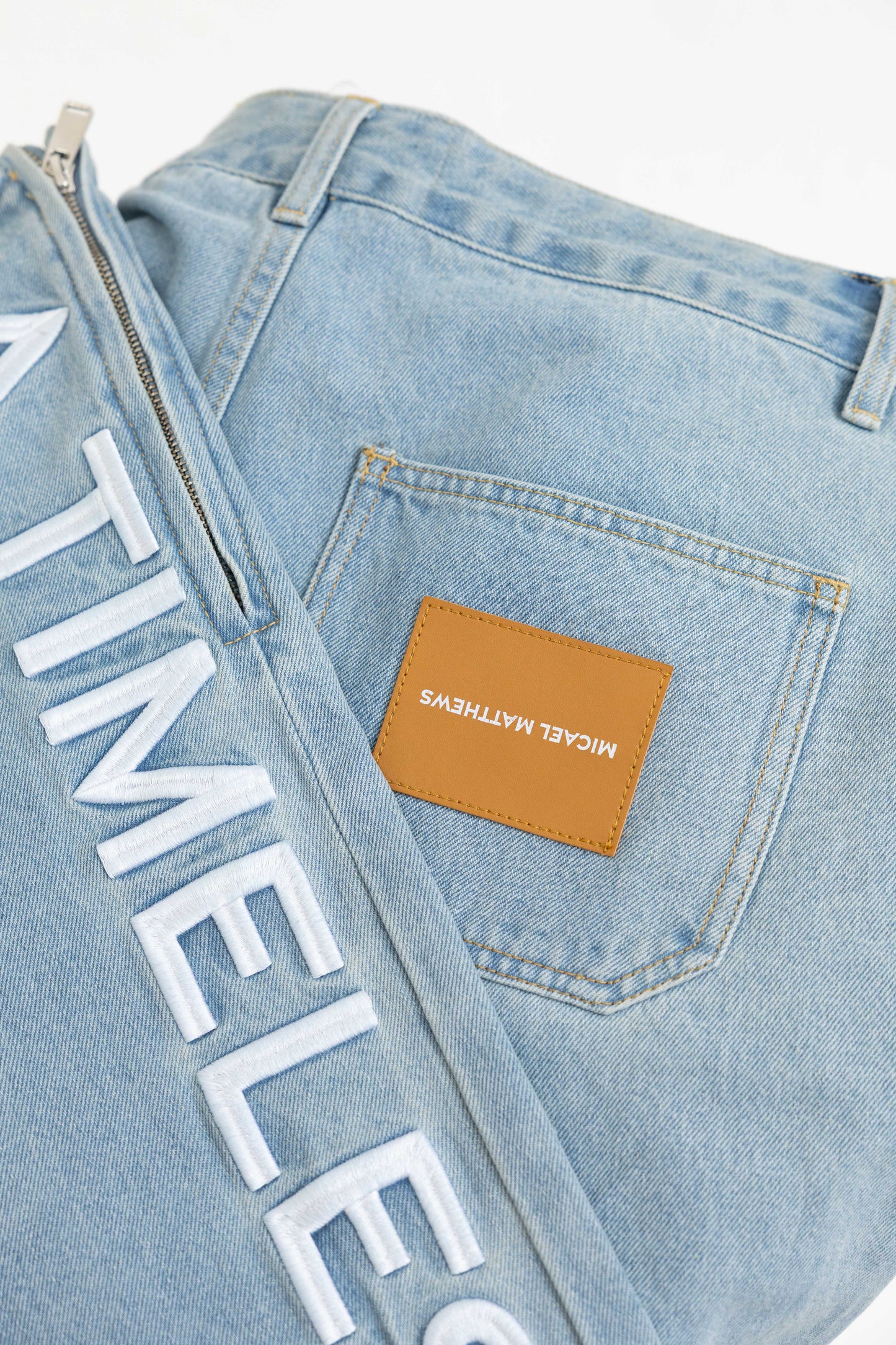 ⁠Blue ‘TIMELESS’ Braille Denim