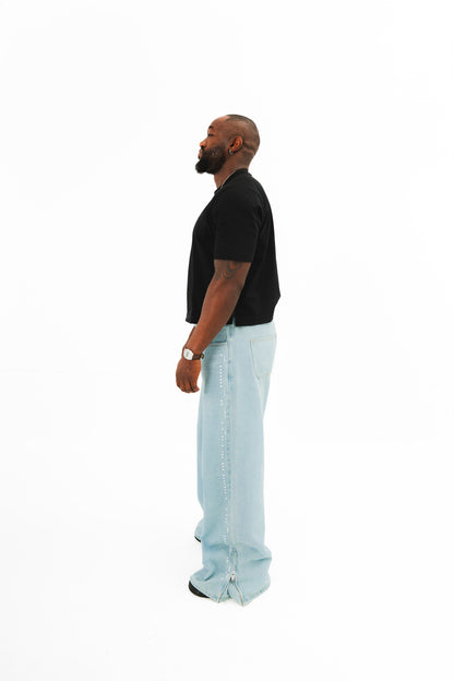 ⁠Blue ‘TIMELESS’ Braille Denim