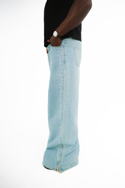 ⁠Blue ‘TIMELESS’ Braille Denim