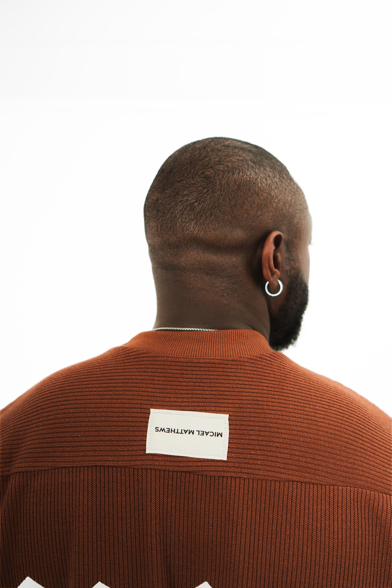 Brown Cotton Pleated Tee