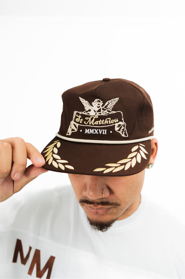 Brown ‘ST MATTHIEU’ Cap – MICAEL MATTHEWS