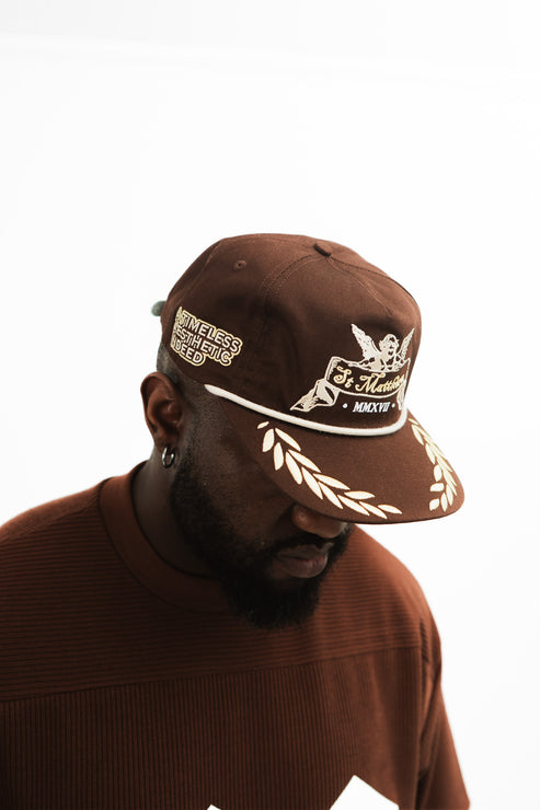 Brown ‘ST MATTHIEU’ Cap – MICAEL MATTHEWS