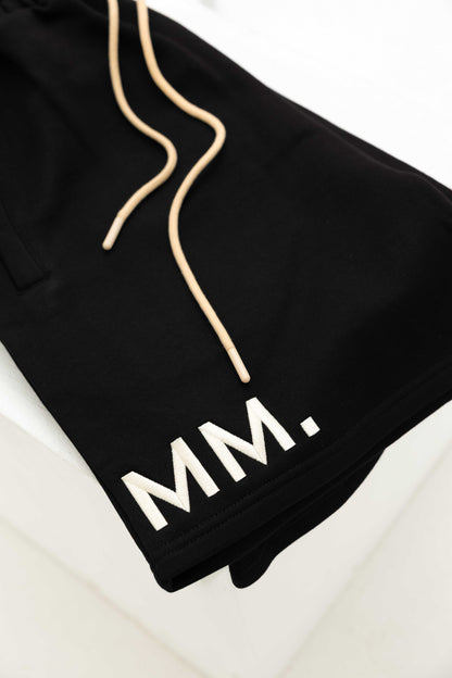 ⁠Black Signature ‘MM.’ Shorts