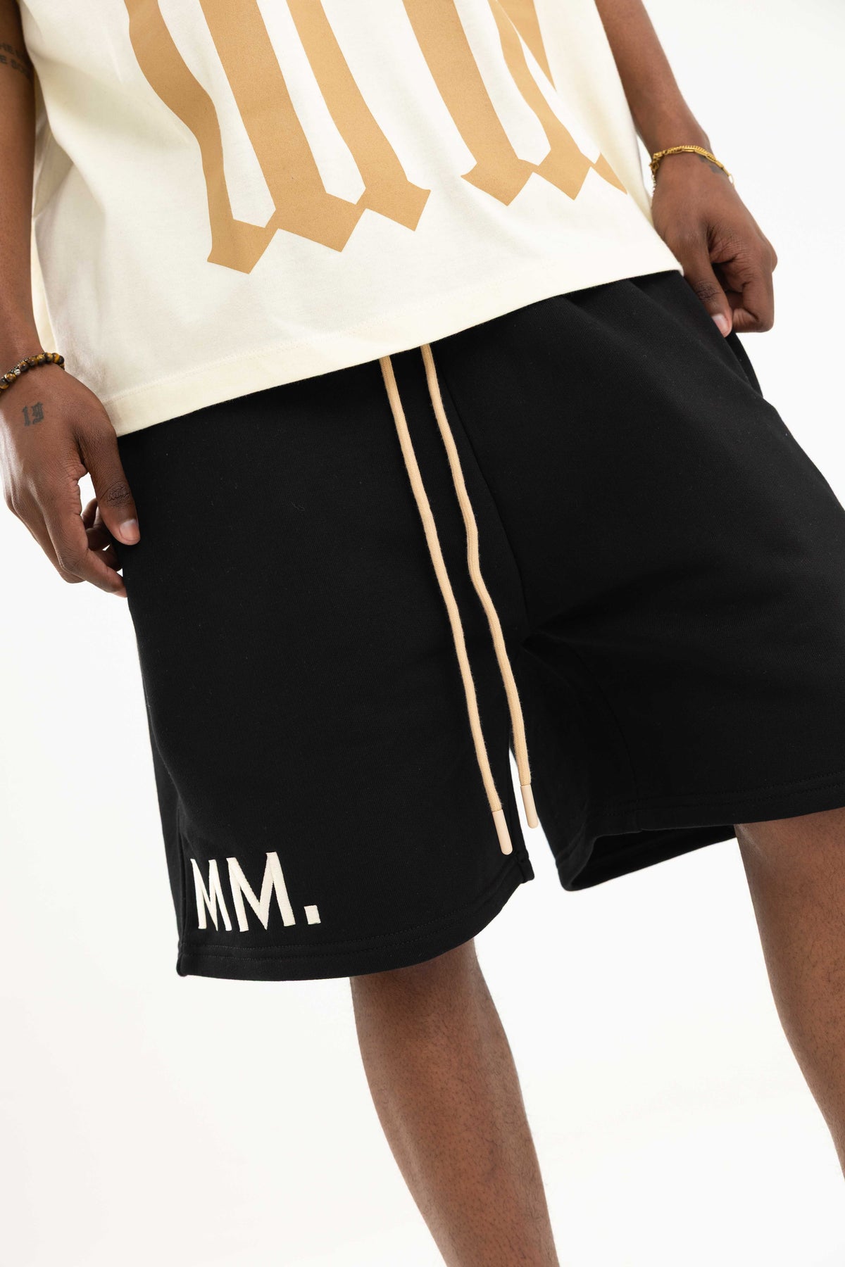 ⁠Black Signature ‘MM.’ Shorts