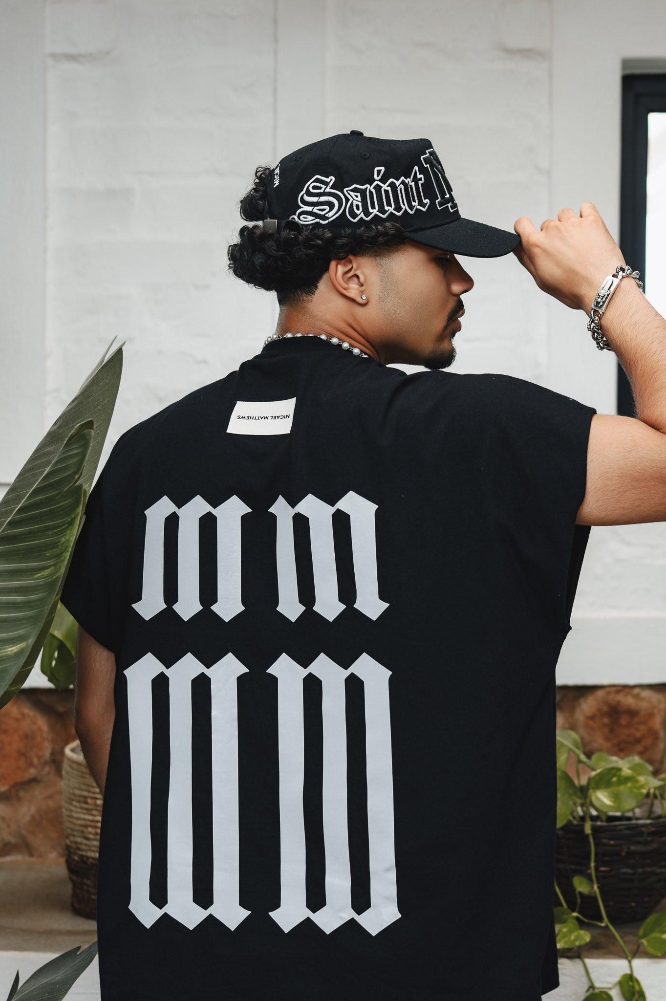 Black ‘SAINT MM’ Sleeveless Tee