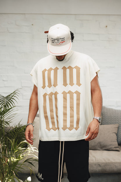 ⁠Cream ‘SAINT MM’ Sleeveless Tee