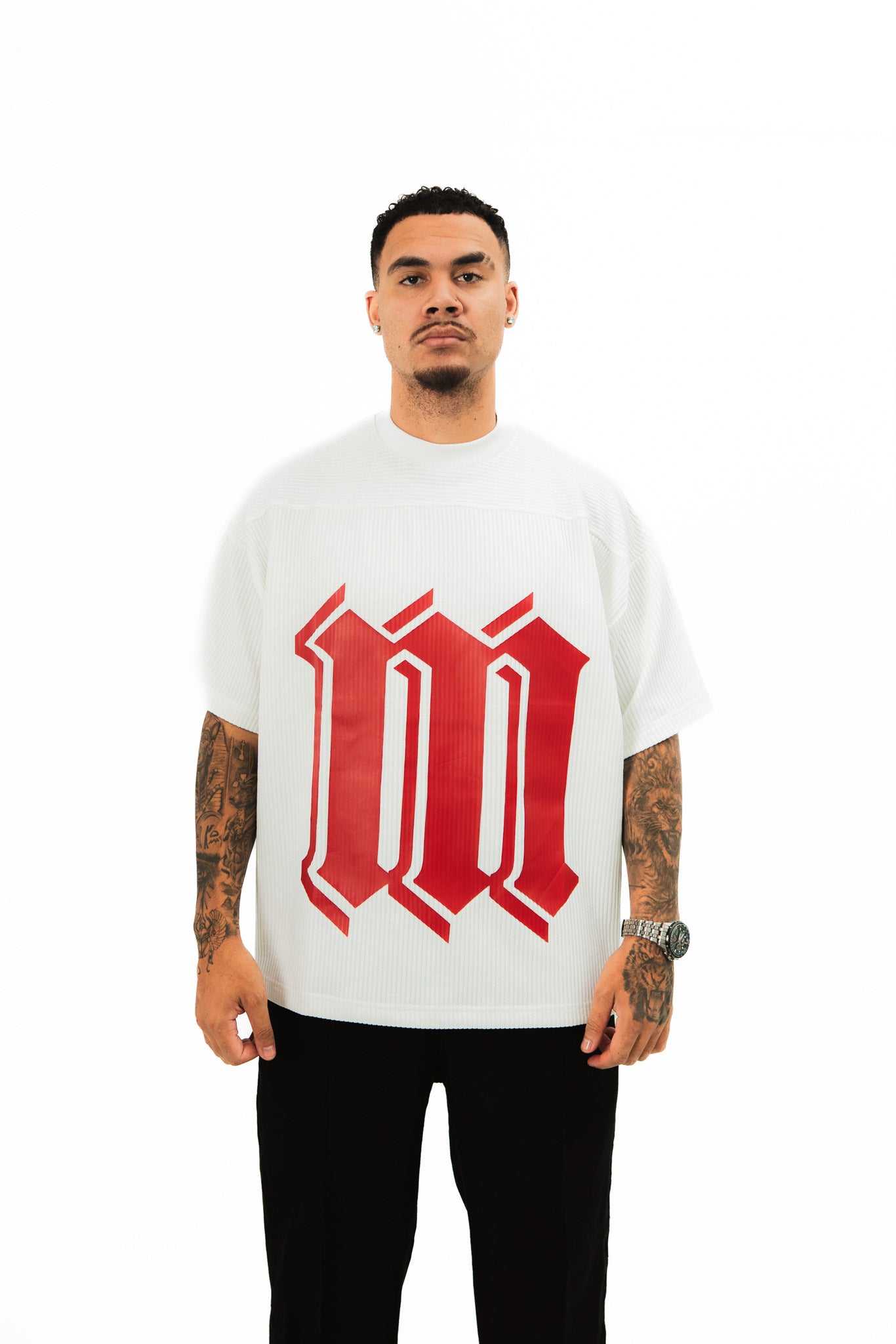 White Cotton Pleated Tee