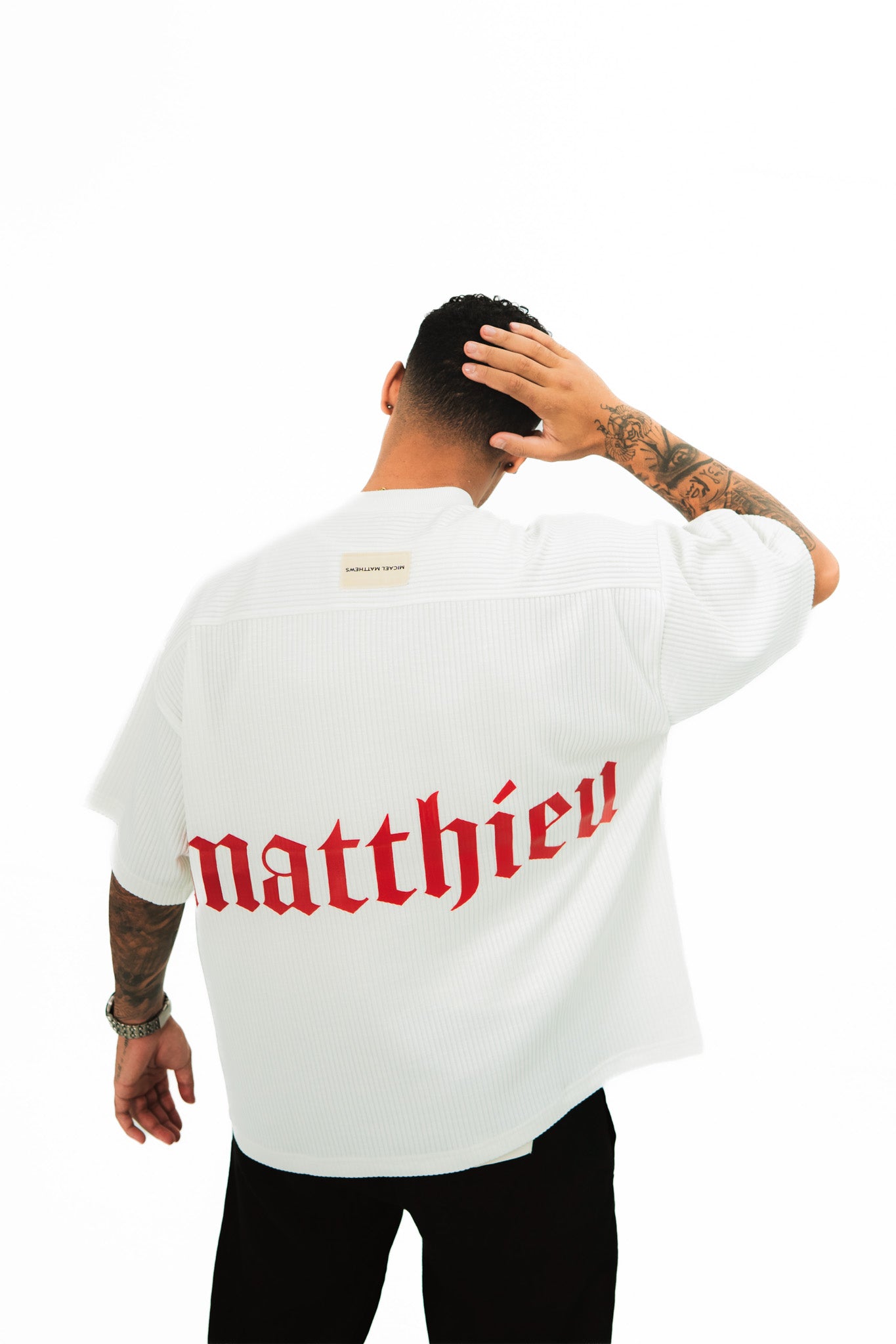 White Cotton Pleated Tee