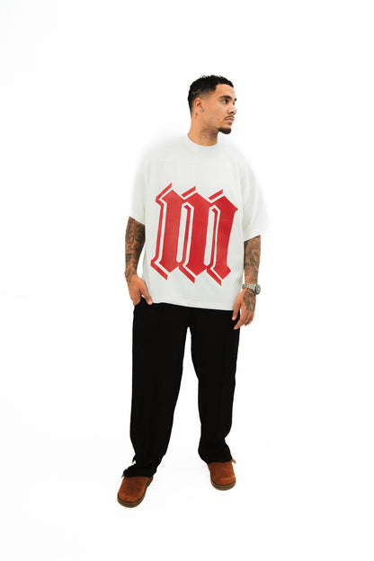 White Cotton Pleated Tee