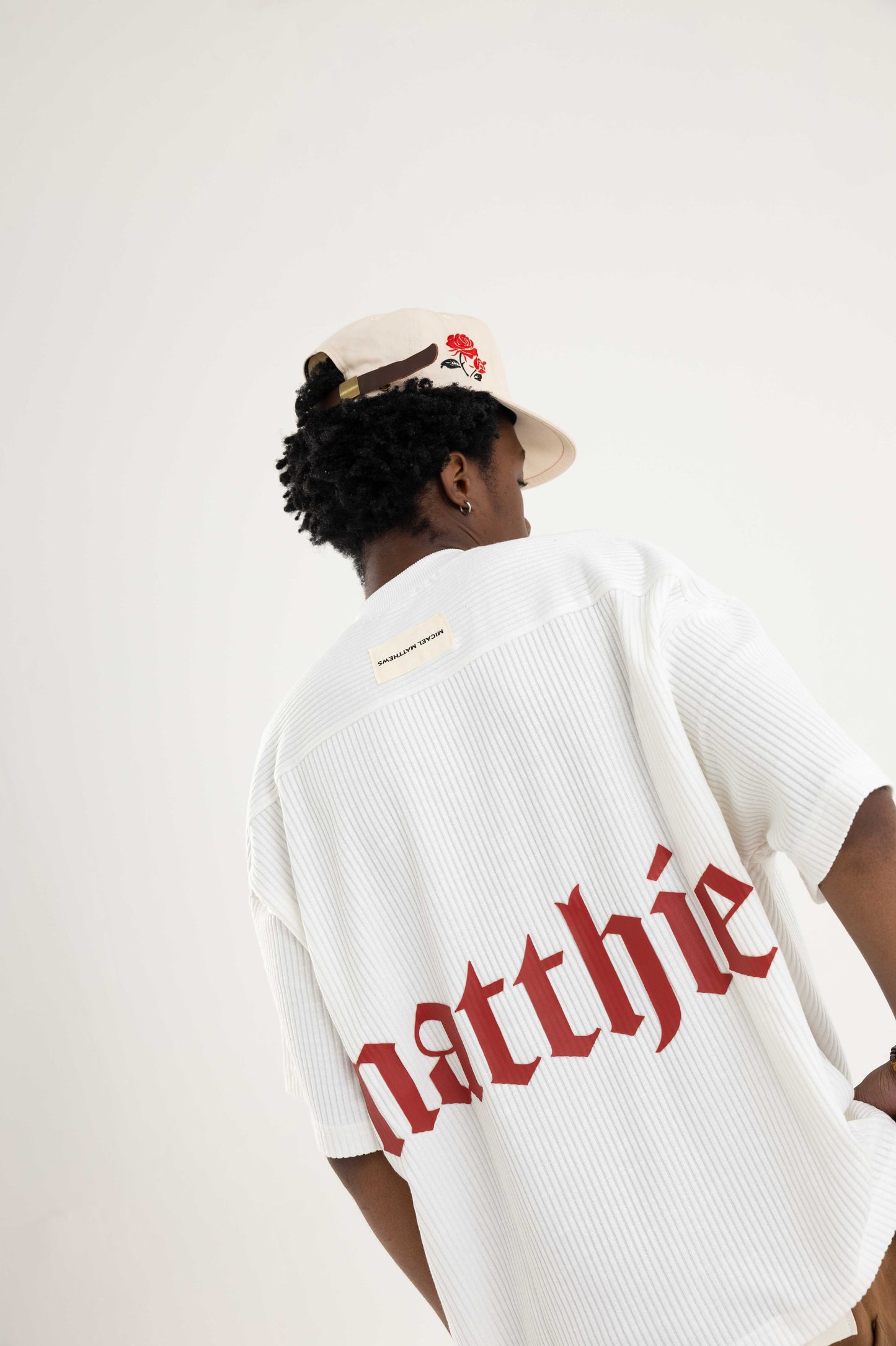 White Cotton Pleated Tee