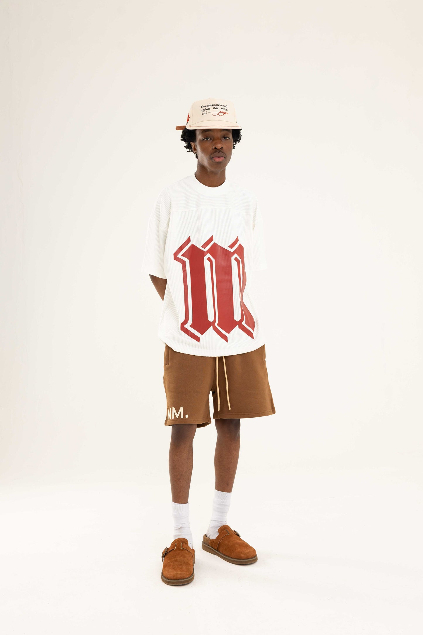 White Cotton Pleated Tee